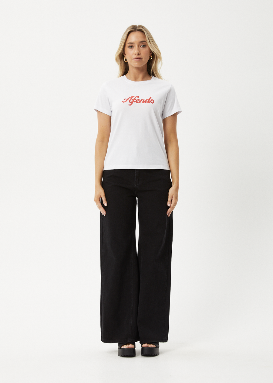 AFENDS Womens Garden Buds - Classic Tee - White