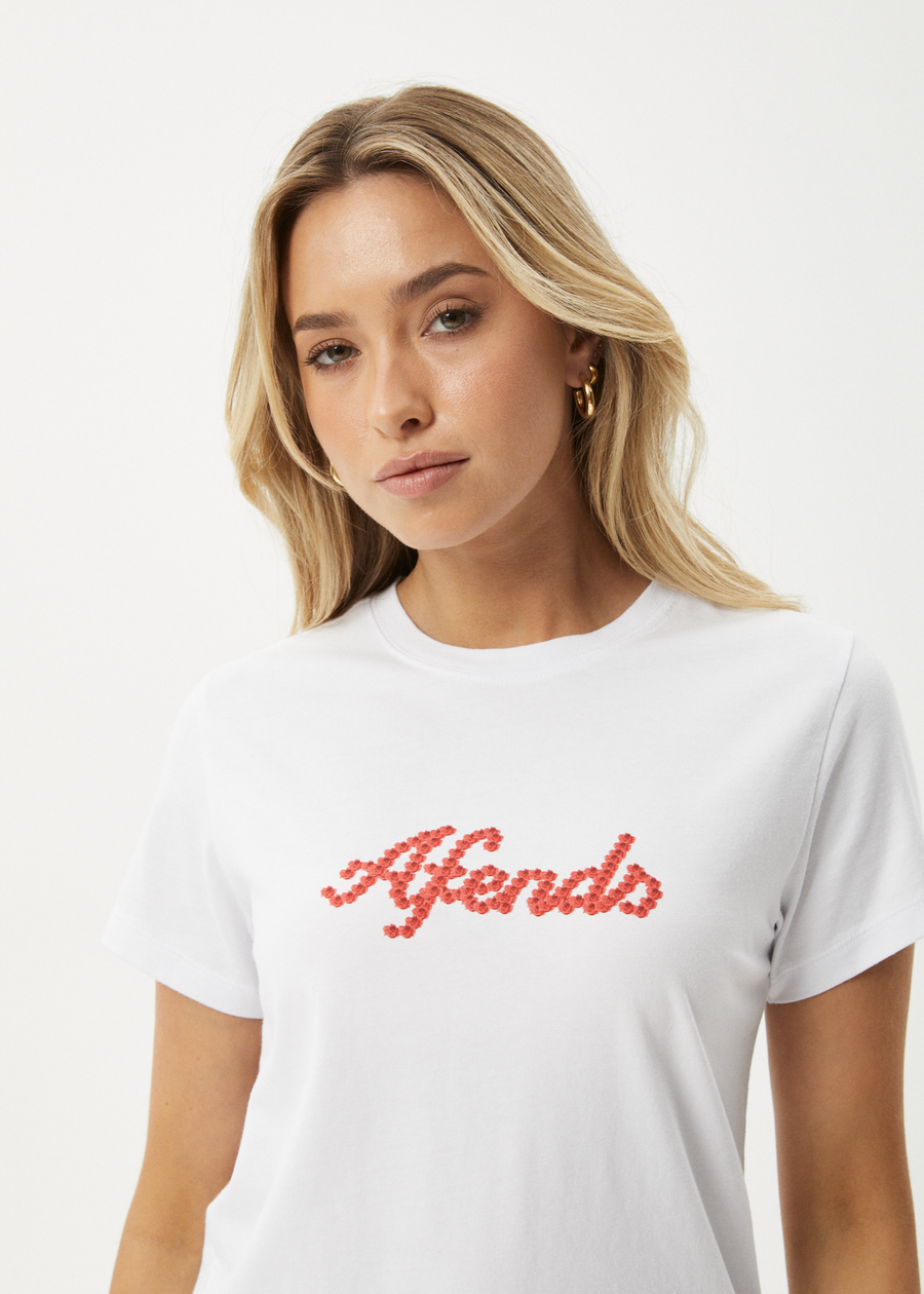 AFENDS Womens Garden Buds - Classic Tee - White