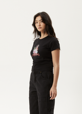 AFENDS Womens Worlds Above - Baby Tee - Black - Afends womens worlds above   baby tee   black