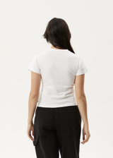 AFENDS Womens Worlds Above - Baby Tee - White - Afends womens worlds above   baby tee   white