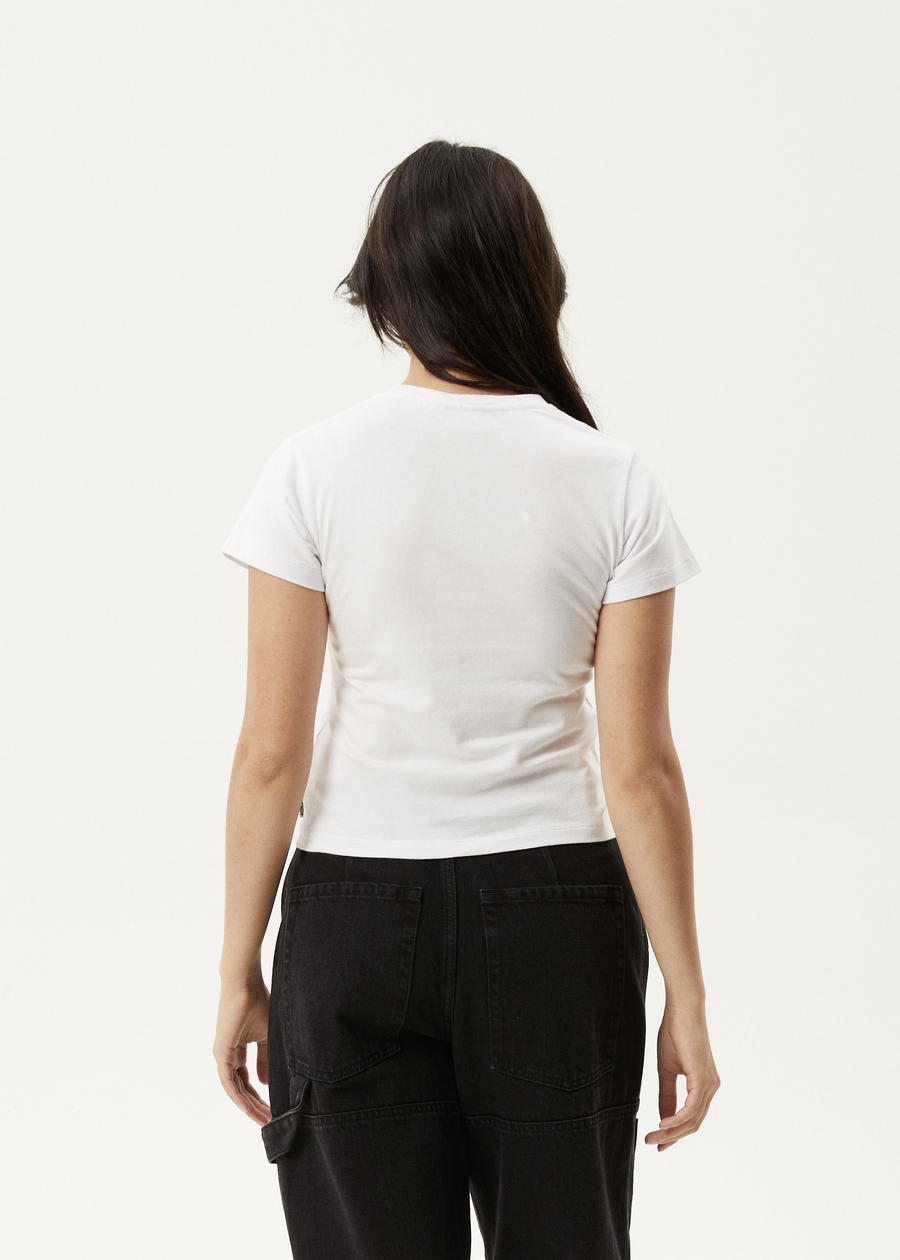 AFENDS Womens Worlds Above - Baby Tee - White