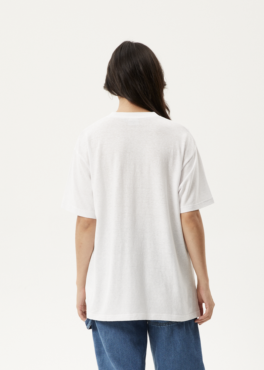 AFENDS Womens Worlds Above - Oversized Tee - White