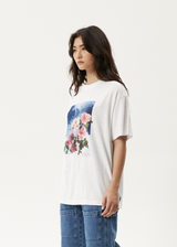 AFENDS Womens Nans House - Oversized Tee - White - Afends womens nans house   oversized tee   white