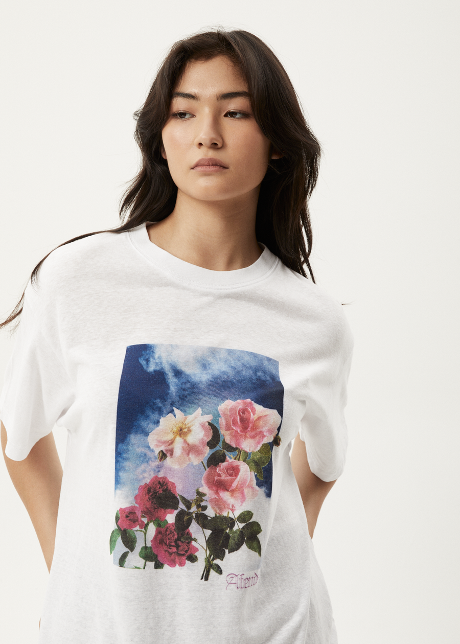 AFENDS Womens Nans House - Oversized Tee - White