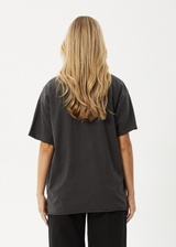 AFENDS Womens Sweet Juliet - Oversized Tee - Stone Black - Afends womens sweet juliet   oversized tee   stone black