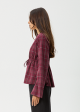 AFENDS Womens Eboni - Tie Top - Port - Afends womens eboni   tie top   port