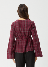 AFENDS Womens Eboni - Tie Top - Port - Afends womens eboni   tie top   port