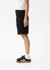 AFENDS Womens Carly - Low Rise Workwear Short - Black - Afends womens carly   low rise workwear short   black