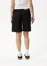 AFENDS Womens Carly - Low Rise Workwear Short - Black - Afends womens carly   low rise workwear short   black