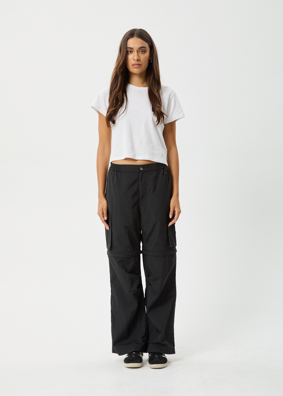 AFENDS Womens Instinct - Zip Off Cargo Pant - Black