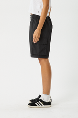 AFENDS Womens Instinct - Zip Off Cargo Pant - Black - Afends womens instinct   zip off cargo pant   black