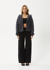 AFENDS Womens Portland - Zip - Stone Black - Afends womens portland   zip   stone black 