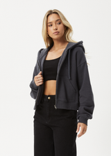 AFENDS Womens Portland - Zip - Stone Black - Afends womens portland   zip   stone black 