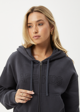 AFENDS Womens Portland - Zip - Stone Black - Afends womens portland   zip   stone black 