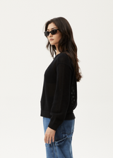 AFENDS Womens Ryder - Knit Jumper - Black - Afends womens ryder   knit jumper   black 