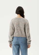 AFENDS Womens Ambient - Knit Jumper - Blue - Afends womens ambient   knit jumper   blue 