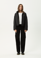 AFENDS Womens Berlin - Reversible Polar Fleece Jacket - Black - Afends womens berlin   reversible polar fleece jacket   black