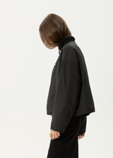 AFENDS Womens Berlin - Reversible Polar Fleece Jacket - Black - Afends womens berlin   reversible polar fleece jacket   black