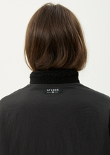 AFENDS Womens Berlin - Reversible Polar Fleece Jacket - Black - Afends womens berlin   reversible polar fleece jacket   black