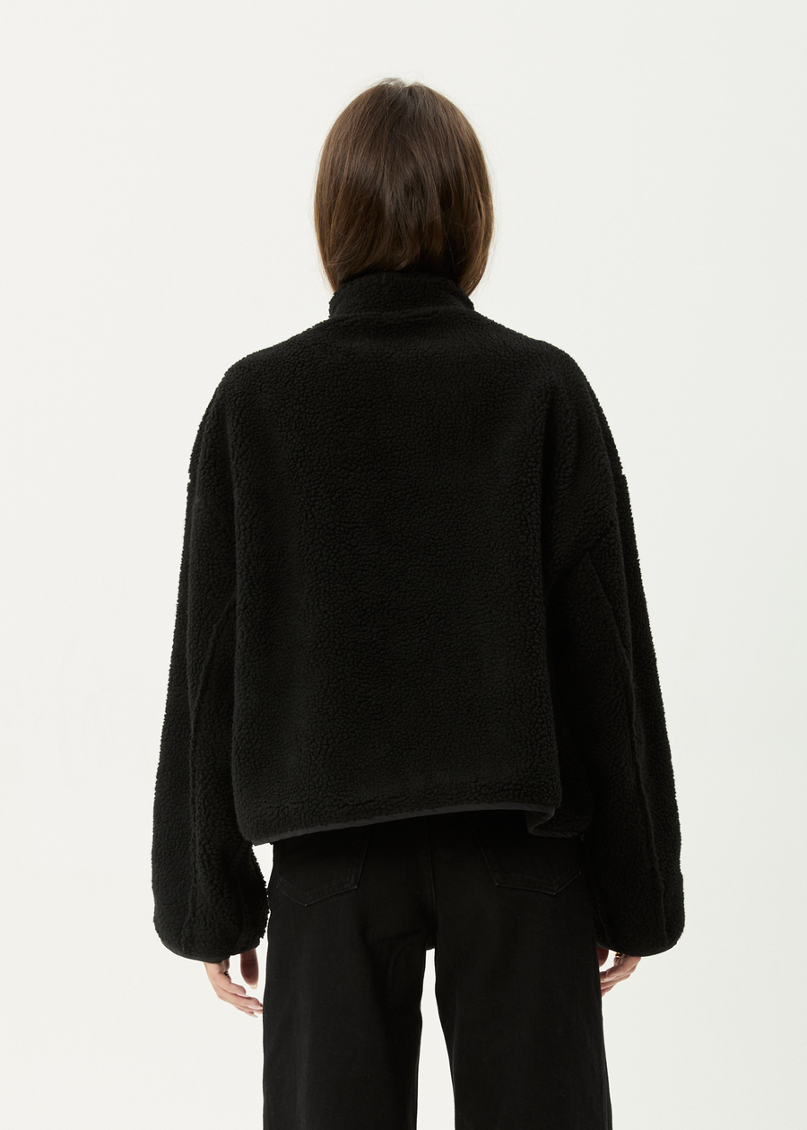 AFENDS Womens Berlin - Reversible Polar Fleece Jacket - Black