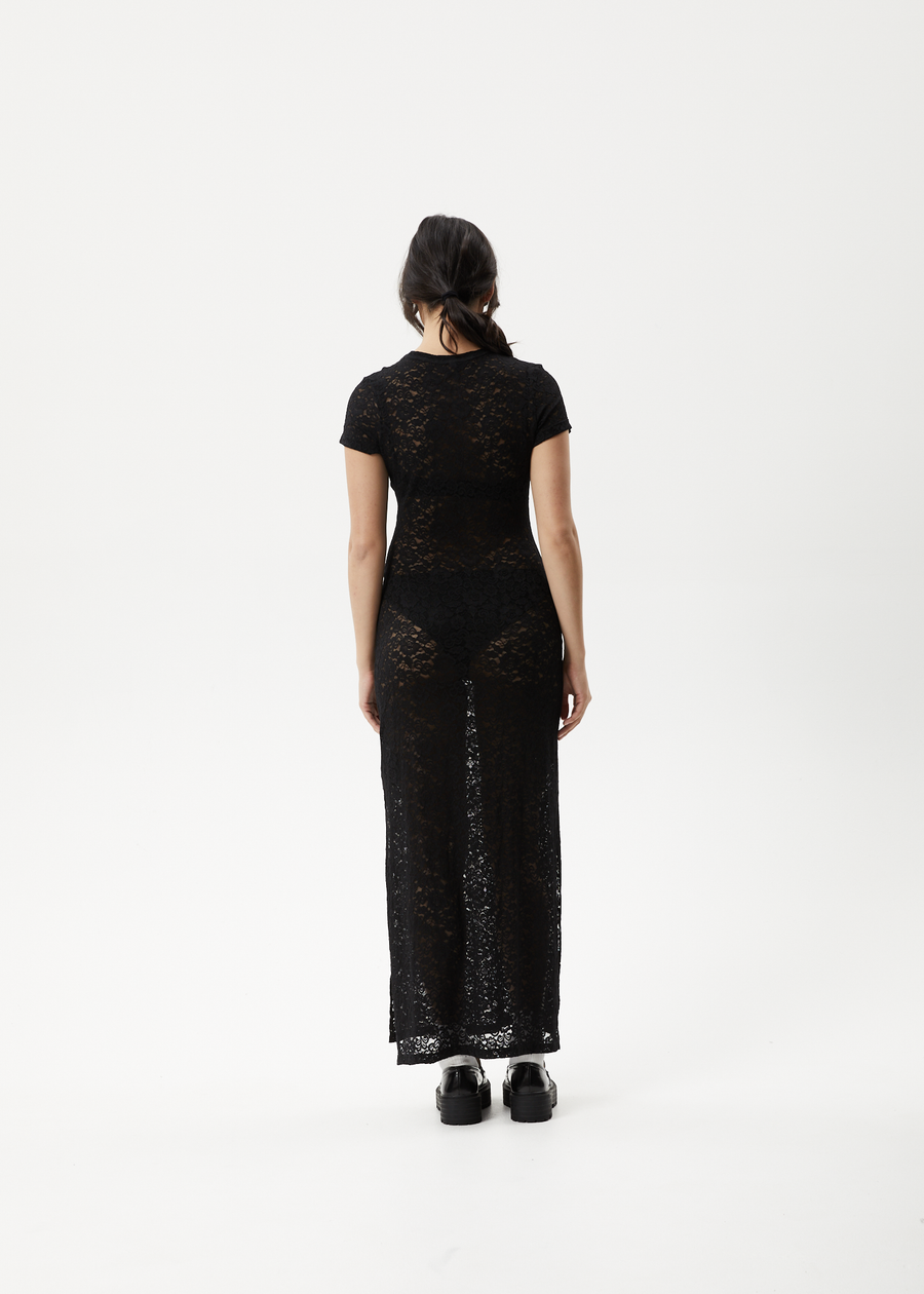 AFENDS Womens Poet - Lace Maxi Dress - Black 