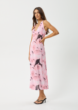 AFENDS Womens Marinette - Sheer Maxi Dress - Rose - Afends womens marinette   sheer maxi dress   rose 