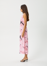 AFENDS Womens Marinette - Sheer Maxi Dress - Rose - Afends womens marinette   sheer maxi dress   rose 