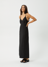 AFENDS Womens Business - Maxi Dress - Black - Afends womens business   maxi dress   black 