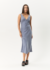 AFENDS Womens Gia - Cupro Maxi Dress - Marlin - Afends womens gia   cupro maxi dress   marlin