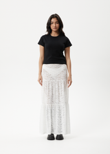 AFENDS Womens Poet - Lace Maxi Skirt - White - Afends womens poet   lace maxi skirt   white 