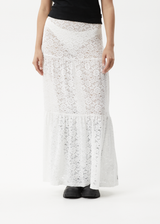 AFENDS Womens Poet - Lace Maxi Skirt - White - Afends womens poet   lace maxi skirt   white 