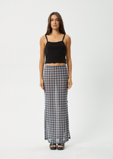 AFENDS Womens Asher - Sheer Maxi Skirt - Black - Afends womens asher   sheer maxi skirt   black 