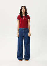 AFENDS Womens Cultivate - Ringer Tee - Ketchup - Afends womens cultivate   ringer tee   ketchup