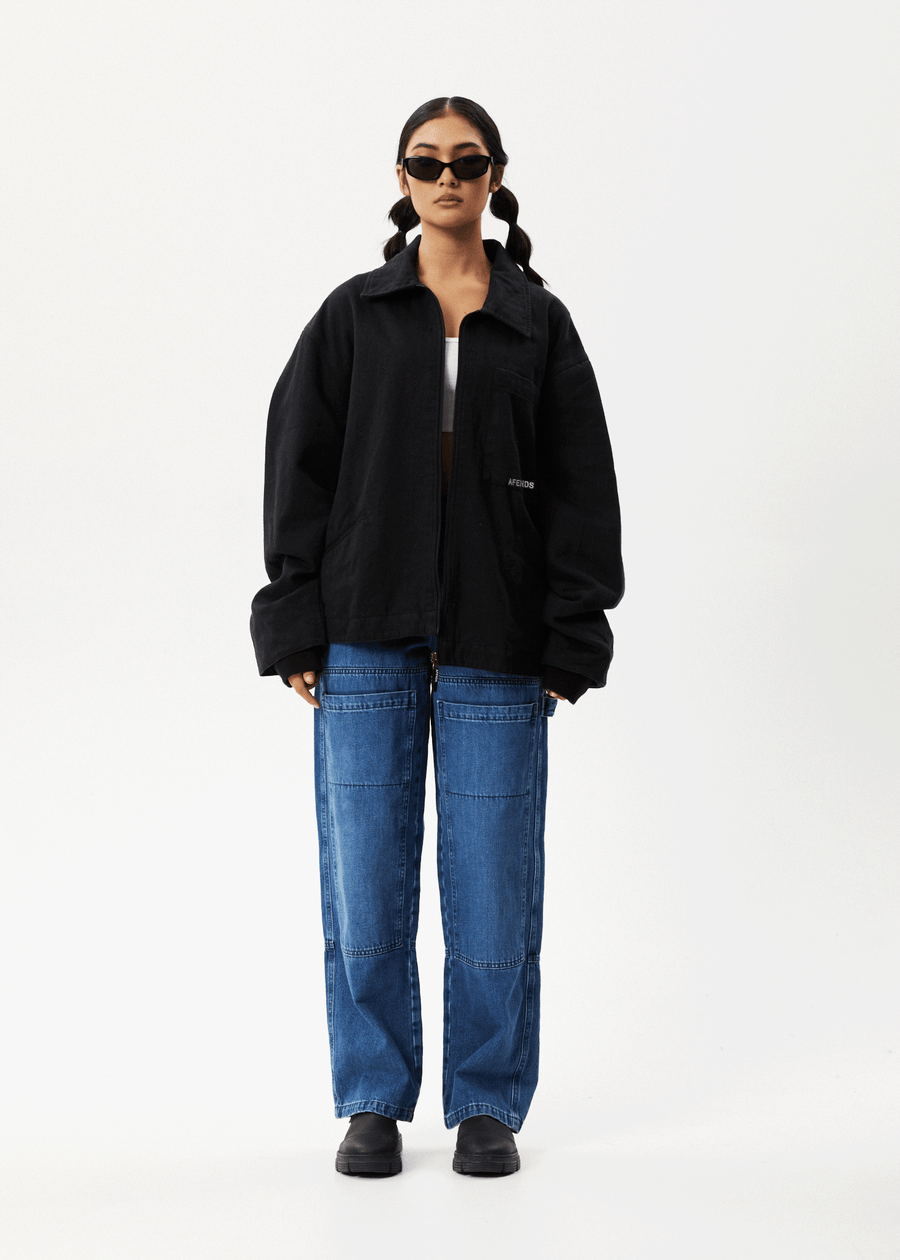 AFENDS Mens Oracle - Workwear Jacket - Black