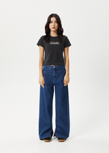 AFENDS Womens Nirvana - Baby Tee - Stone Black - Afends womens nirvana   baby tee   stone black