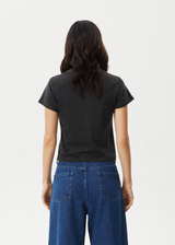 AFENDS Womens Nirvana - Baby Tee - Stone Black - Afends womens nirvana   baby tee   stone black