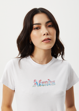 AFENDS Womens Nirvana - Baby Tee - White - Afends womens nirvana   baby tee   white