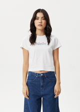 AFENDS Womens Nirvana - Baby Tee - White - Afends womens nirvana   baby tee   white