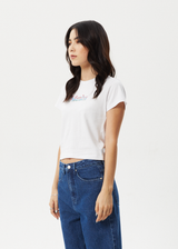 AFENDS Womens Nirvana - Baby Tee - White - Afends womens nirvana   baby tee   white