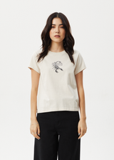 AFENDS Womens Scorpio - Regular Tee - Moonbeam - Afends womens scorpio   regular tee   moonbeam