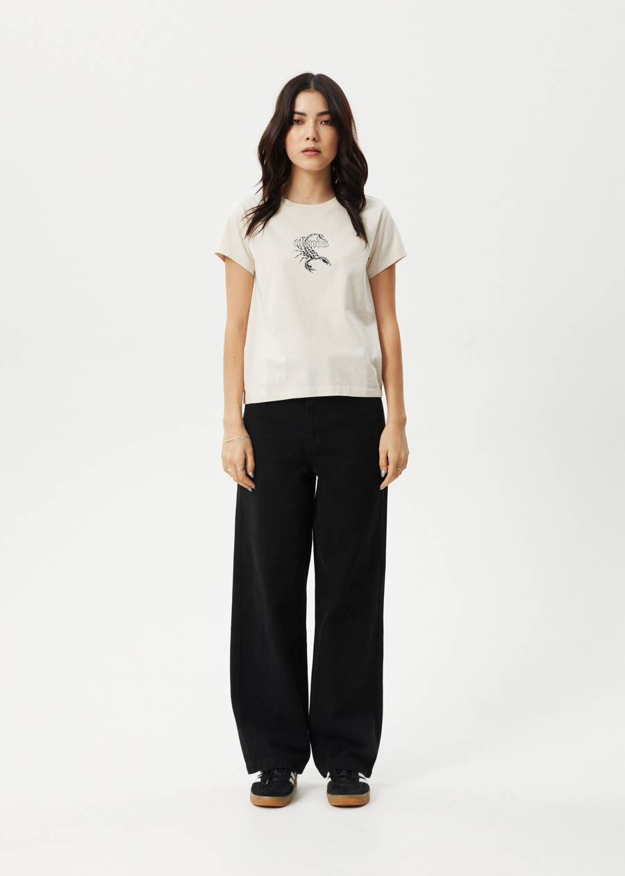 AFENDS Womens Scorpio - Regular Tee - Moonbeam