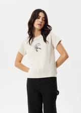 AFENDS Womens Scorpio - Regular Tee - Moonbeam - Afends womens scorpio   regular tee   moonbeam