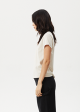 AFENDS Womens Scorpio - Regular Tee - Moonbeam - Afends womens scorpio   regular tee   moonbeam
