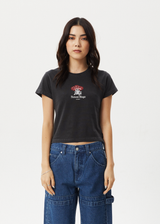 AFENDS Womens Magic - Baby Tee - Stone Black - Afends womens magic   baby tee   stone black