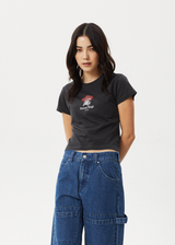 AFENDS Womens Magic - Baby Tee - Stone Black - Afends womens magic   baby tee   stone black