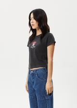 AFENDS Womens Magic - Baby Tee - Stone Black - Afends womens magic   baby tee   stone black