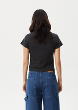 AFENDS Womens Magic - Baby Tee - Stone Black - Afends womens magic   baby tee   stone black