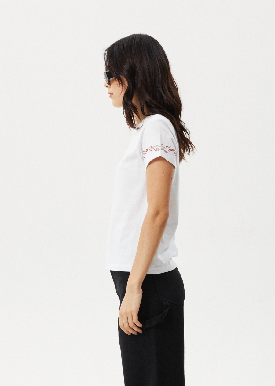 AFENDS Womens Scorched - Regular Tee - White