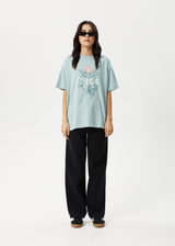 AFENDS Womens Sacred - Oversized Tee - Ether Blue - Afends womens sacred   oversized tee   ether blue