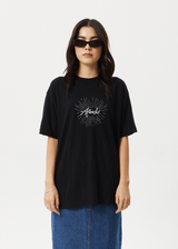 AFENDS Womens Pulse - Oversized Tee - Black - Afends womens pulse   oversized tee   black